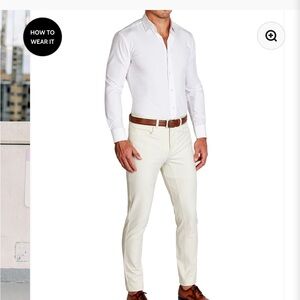 Men's Slim Fit Chinos - Cream